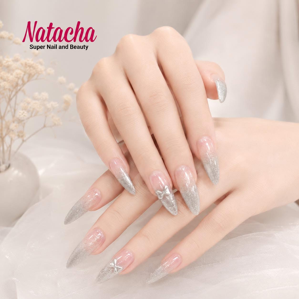Silver Glitter Ombre